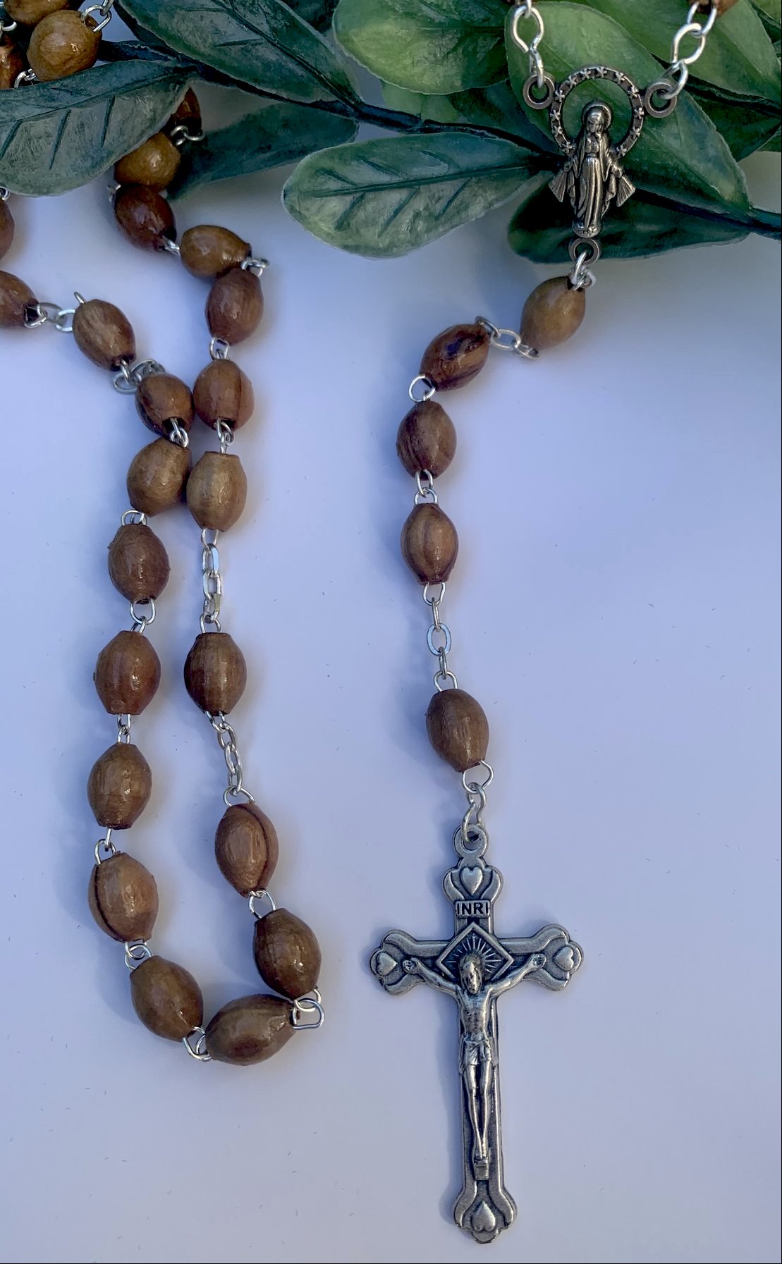 Olive Wood rosary with wooden beads
